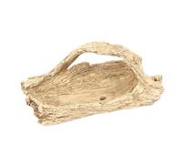 SIXRUN Macetero Suculento de Madera Flotante Sintética, Macetero de Resina de Diseño Minimalista para Decoración del Hogar y la Oficina, 11,4x4,9x5,3 Pulgadas