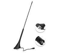 SIXRUN Mástil de Techo de Antena Am de Radio FM para Coche de 16 Pulgadas, Aleación Negra con Instalación Confiable para MK1 MK2 MK3