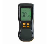 SIXRUN Medidor de Humedad de Madera Pantalla LCD Precisa Probador No Destructivo para Artesanos de Madera Blanda y Dura ABS Negro 1 Pieza para Construcción de Edificios