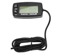 SIXRUN Medidor LCD Retroiluminado, Tacómetro Inductivo con Contador de Horas para Motores de 2/4 Tiempos, Récord de 99999 Horas y 20000 RPM, Ideal para Varios Tipos de Motores