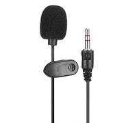 SIXRUN Micrófono con Clip con Cable Mini 5 Piezas Omnidireccional Compacto para Profesores Aula ABS Duradero 1,5 M Negro