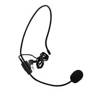 SIXRUN Mini Micrófono con Cable de 3,5 Mm Micrófono de Condensador Amplificador de Voz Clara Altavoz Tipo de Desgaste de Cabeza Negra Micrófono para Espectáculos en Escenario Canto