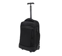 SIXRUN Mochila de Viaje con Ruedas y Aspiradora, Mochila Grande Impermeable con Ruedas y Candado Antirrobo con Contraseña para Uso Diario de Negocios (BLACK)