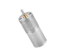 SIXRUN Motorreductor de Metal de bajo Ruido de 25 Mm DC 12 V 25GA-370 para Cerradura Electrónica, Robot, Cortina Eléctrica, 1 Unidad (12V 400RPM)