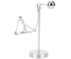 SIXRUN Newtons Pendulum Cradle Little Man Juguetes Educativos para Oficina y Hogar, Material Metálico, Adecuado para Regalos de Empresa (El principito del esquí)