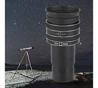 SIXRUN Ocular Planetario Preciso de Alta Definición para Telescopio Astronómico Monocular, 1,25 "58 Grados 2,5 Mm, Ideal para Observar la Luna, Júpiter, Saturno, Metal, Negro, 93x45 Mm