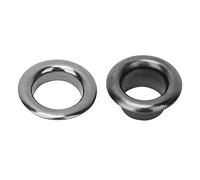 SIXRUN Ojales de Latón de Alta Calidad para Artesanía en Cuero 6 Mm 100 Juegos Álbum de Recortes Oro Plata Bronce Color de la Pistola 100 X Junta Bolsas Etiquetas Ropa (Plata Negro)