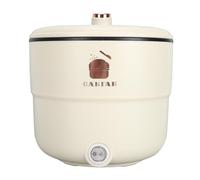 SIXRUN Olla Arrocera Eléctrica Multifuncional 1.8L Doble Capa Anti Escaldaduras Antiadherente Olla Eléctrica para Fideos Sopa Guisado Olla Eléctrica para Cocinar Al (Enchufe de