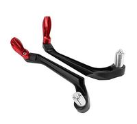SIXRUN Palancas de Freno y Embrague de Motocicleta de 22 Mm Protector de Protección de Aluminio Duradero para Mayor Seguridad de Conducción (negro rojo)