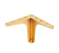 SIXRUN Patas Triangulares de Hierro Dorado para sofá, Patas para Mesas de Gabinete con Almohadilla para Pies, Reemplazo de Muebles de Bricolaje para Decoración del Hogar, 5,3x5,1 Pulgadas, Adecuadas