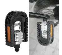 SIXRUN Pedales de Bicicleta de Aleación de Aluminio, Accesorio de Ciclismo Plegable Ajustable y Duradero para Bicicletas de Montaña y de Carretera, 1 par