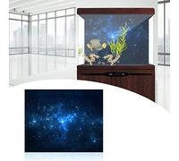 SIXRUN Póster de Fondo de Pecera de Acuario con Polvo de Estrella Adhesivo de PVC con Color Brillante, Papel Autoadhesivo para Decoración de Pecera para Decoración de Acuario (76 * 30cm)