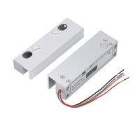 SIXRUN Puerta de Cristal de Control de Acceso, Cerradura Eléctrica de Perno DC 12V Fail Safe con Señal de Retroalimentación para Puerta de Cristal Sin Marco del Lado Derecho