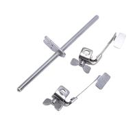 SIXRUN Regla de Puntada de Doble Guía Lockstitch Ajustable para Costuras Consistentes, Pieza de Guía de Tela Izquierda Derecha de Acero Inoxidable para Máquina de Coser, Paquete de 3