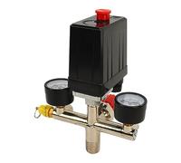 SIXRUN Regulador Dual Interruptor de Presión del Compresor de Aire Válvula de Control Automático para una Gestión Precisa del Aire 0-12BAR 0-180PSI Aleación de Zinc