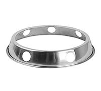 SIXRUN Rejilla para Ollas de Cocina con Anillo de Wok de Acero Inoxidable para Amantes de la Comida Asiática, Soporte Estable para Cocinar, Tamaño de 7,1x8,3 Pulgadas para Uso Doméstico (SILVER)