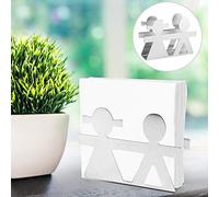 SIXRUN Servilletero Moderno de Acero Inoxidable para Decoración de Mesa, Estilo Amante, Servilletero de Primera Calidad para Cocina de Oficina en Casa, 5x1,18x3,39 Pulgadas