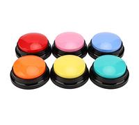 SIXRUN Set de 6 Botones de Grabación de Voz para Perros, Botones de Grabación, Botones de Aprendizaje para Mascotas con Grabación Clara para Comunicación con Animales.