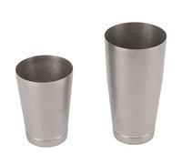 SIXRUN Set de Coctelera Boston Shaker Profesional, Mezclador de Acero Inoxidable 304 con Colador Integrado y Jigger Japonés para Coctelería, Fiestas, Camping y Viajes (Acabado antiguo con copa