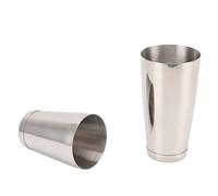 SIXRUN Set de Coctelera Boston Shaker Profesional, Mezclador de Acero Inoxidable 304 con Colador Integrado y Jigger Japonés para Coctelería, Fiestas, Camping y Viajes (Superficie de espejo con copa