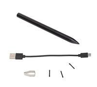 SIXRUN Stylus Pen 4096 Niveles de Presión, Succión Magnética (Black) | Lápiz Capacitivo, Aleación de Aluminio, Anti-Mistouch, Batería de 200 mAh, Escritura Inclinable, para HP