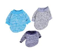 SIXRUN Suéter para Perros Pequeños Paquete de 3 Ropa para Cachorros de Poliéster Prendas de Punto Acogedoras para Otoño Invierno Calidez Cuidado Fácil Ajuste Seguro para Perros Pequeños Uso en (L)