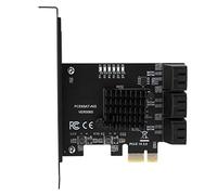 SIXRUN Tarjeta de Expansión PCI-E a Disco Duro de 6 Puertos para una Gestión de Datos Mejorada en Estaciones de Trabajo Durable Negro