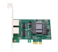 SIXRUN Tarjeta de Red PCIe, Diseño de Disipador de Calor de Aluminio, 2 Puertos 10/100/1000Mbps, Ideal para Uso de Escritorio y Servidor