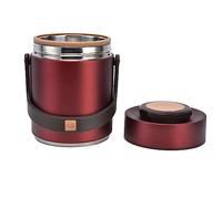 SIXRUN Tarro de Comida con Aislamiento Al Vacío de Acero Inoxidable, Lonchera Portátil de 3 Capas a Prueba de Fugas para Estudiantes, Oficinista, Material 304, 1500ml (rojo)