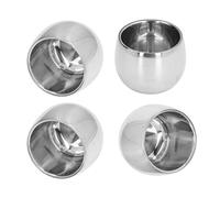 SIXRUN Taza de café Duradera Aislada, Tazas de Doble Capa de 150ml para Picnic en la Playa Al Aire Libre, 4 Uds.