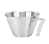 SIXRUN Taza Medidora de café de Acero Inoxidable Taza Medidora de Metal Resistente a la Corrosión Duradera de 100 Ml para Cafetería de Oficina en Casa, Acero Inoxidable 304 Tamaño: 2,95 X 1,77