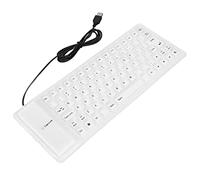 SIXRUN Teclado de Silicona, Experiencia de Mecanografía Tranquila, Buton Silencio para Golpear Silencio, Suave y Ergonómico, Impermeable, Portátil, Tapón y Juego, Resistencia