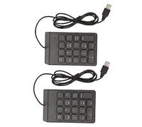 SIXRUN Teclado Numérico con Cable Diseño Ergonómico Escritura Silenciosa Mini Teclado Numérico para PC Portátil 18 Teclas ABS 1 Unidad (2 Piezas)
