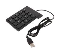 SIXRUN Teclado Numérico con Cable Diseño Ergonómico Escritura Silenciosa Mini Teclado Numérico para PC Portátil 18 Teclas ABS 1 Unidad (1PC)