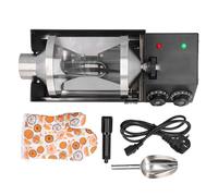SIXRUN Toaster de Granos de café Eléctrico, Tostador Automático de café de Vidrio Automático de Temperatura Ajustable con Temporizador, Motor de Alambre de Cobre Incorporado, Alta (EU enchufe 220V)