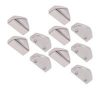 SIXRUN Tope de Cremallera Atractivo Brillante Reemplazo de Equipaje de Bricolaje para Bolsos, Tiendas de Campaña, Chaquetas 10 Juegos Aleación de Zinc 1,1 X 0,7 X 0,2 Pulgadas (níquel blanco)