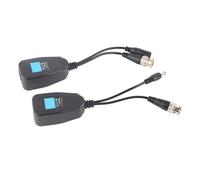 SIXRUN Transceptor Balun de Alimentación de Vídeo CCTV con Conector RJ45 para Señales HD-CVI HD-TVI -AHD, Interferencias de 60 DB e Inmunidad Al Ruido para Instalación Pasiva de 1 par, Ahorro de