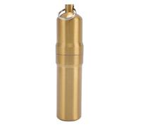 SIXRUN Tubo de Almacenamiento de Aluminio Contenedor de Metal Compacto a Prueba de Lluvia Ligera para el Campamento del Campamento del del, 1 PC Al Aire Libre (Gold)