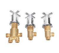 SIXRUN Válvula Mezcladora de Agua de Latón Válvula Mezcladora Termostática de Control de Temperatura con Rosca Macho G1/2 para Grifo de Lavabo de Bañera de Baño