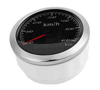 SIXRUN Velocímetro GPS, Calibre Impermeable de 85 Mm, Medidor de Velocidad Marino de Alta Precisión para Barcos y Motocicletas (Esfera Negra)