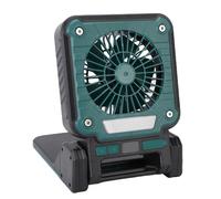 SIXRUN Ventilador de Energía Solar con Luz LED Motor sin Escobillas Tiempo de Funcionamiento de 18 Horas Cable USB Incluido Luz Roja SOS para Exteriores