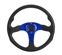 SIXRUN Volante Deportivo de Coche de Carreras de 350mm, Plato de Aleación de Aluminio para Deriva y Modificaciones (BLUE)