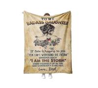 Sixsenses To My Badass Daughter Blanket From Dad And Mom - Badass Daughter Blanket Gift From Dad And