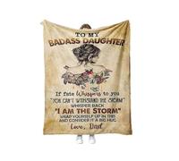 Sixsenses To My Badass Daughter Blanket from Dad and Mom - Badass Daughter Blanket Gift from Dad and
