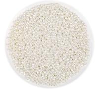 Sixstore Cuentas de perlas para manualidades, 1000 perlas falsas de color marfil, pequeñas cuentas de perlas de 4 mm para coser con agujeros para hacer joyas, pulseras, collares, pelos, manualidades,