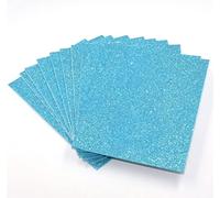 sixstore Hojas de espuma autoadhesivas con purpurina A5, suministros de arte creativo para niños, manualidades de temporada y decoración, paquete de 10 unidades (azul claro)