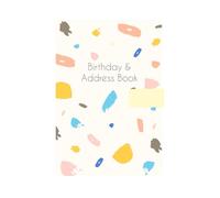 Sixstore Libro de Direcciones Telefónicas y Cumpleaños Índice A-Z Hermosa Funda de Estilo Vintage de Tela Tamaño A5 Funda Acolchada Suave Libro de Direcciones y Cumpleaños con Cerradura Magnética