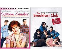 Sixteen Candles & The Breakfast Club... Flashback Fun Comedy 80's High School Teen movie Set Molly Ringwald Double Feature