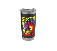 Sixth Grade Vibes Back To School Teacher Student Tie Dye Vaso térmico de acero inoxidable de doble pared