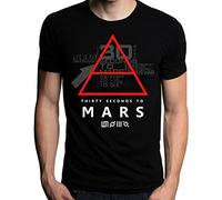Sixtion 30 Thirty Seconds To Mars Glyphic Symbol Logo Men's T-Shirt, CBlack, X-Large